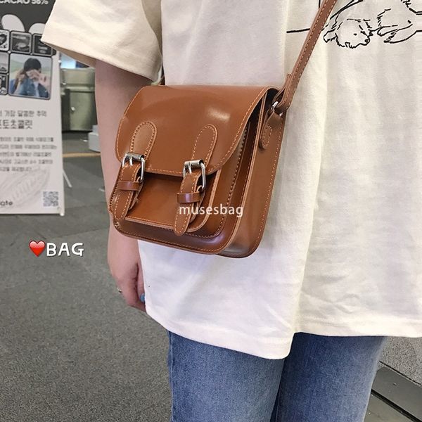 

Street Trend Summer Small Bag Korean Edition Chic Korean Instagram Same Style Bag Girl Mini One Shoulder Crossbody Small Cambridge Bag, Brown