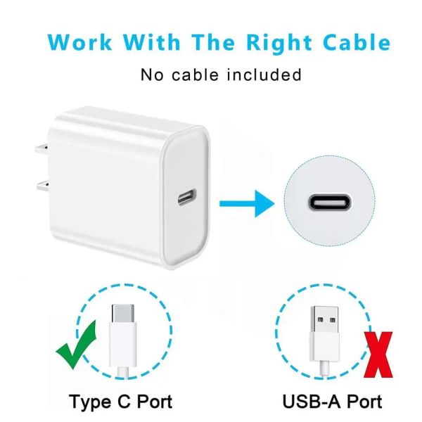 

Plug OEM 20W PD Charger TypeC USB-C Chargers Fast Charging EU US Adapter Mobile Phone power delivery Quick Charger For iPhone 15 14 13 Pro Max Plus s i