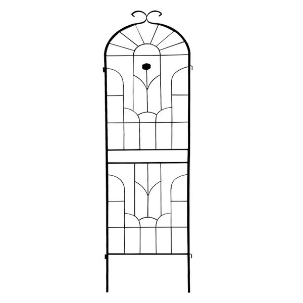 

Metal plant lattice frame for potted plant support, used for climbing rose vines