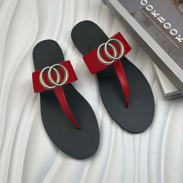 

Designer sandals herringbone slippers, sandals, Ladies Flat fashionable and casual leather herringbone slippers, #12