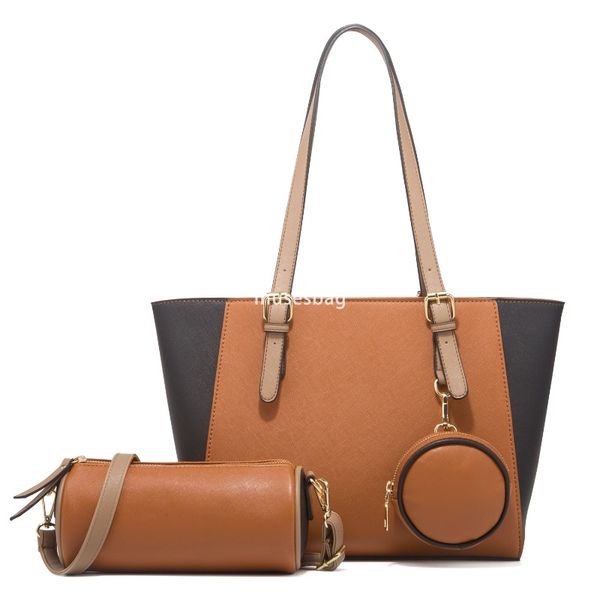 

Designer Women High Quality Multi functional Fashionable Multi piece Set with Large Capacity Handheld One Shoulder Crossbody Mother Bag Hair Three piece Set, Khaki