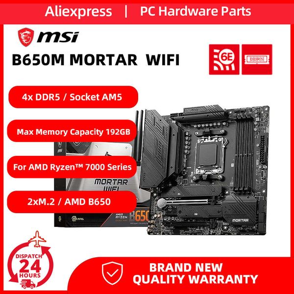 MSI B650M MORTAR WIFI Motherboard 4xDDR5 2xM.2 B650 wifi 6E AM5 Mainboard For AMD Ryzen 7 7800x3d CPU R7 7600 7700x Processorkit