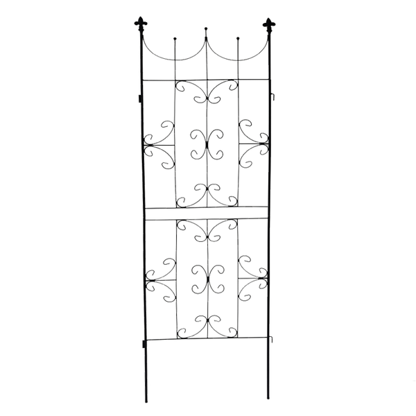

Garden grid frame with black coating, steel wire grid panel suitable for outdoor climbing plants