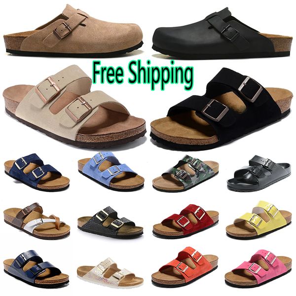 

2024 free shipping slippers designer sandals for men women slides sliders Boston clogs suede snake leather slipper sandal mens womens slide flip flops shoes, Nude