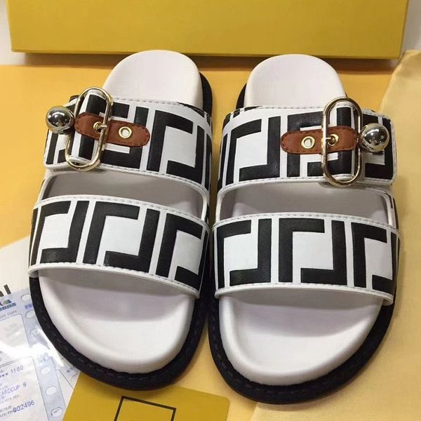 

2024 Designer Sandals Casual Fashion Slippers Light Luxury Metal Canvas Letter Multicolor Leather Slippers Beach Slippers, #4