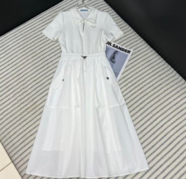 

Black White Lady Dresses Women Designer Shirt Dress with Belt Fashion Letters Embroidery Lady Short Skirt Summer Mini Skirts One Pieces Suits, Khaki set