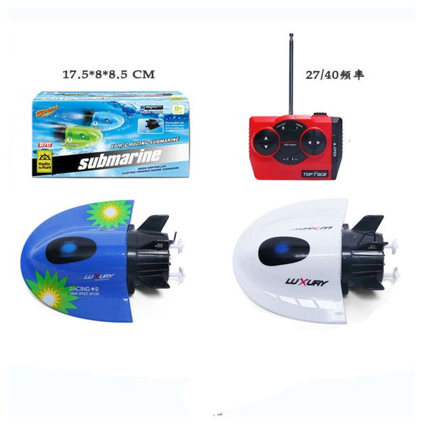 

Electric Model Charging Boats Mini Submarine Water-based Childrens Toy Wireless 6-Channel Remote Control Paddle Stunts To Speed Up Speedboat, Blue