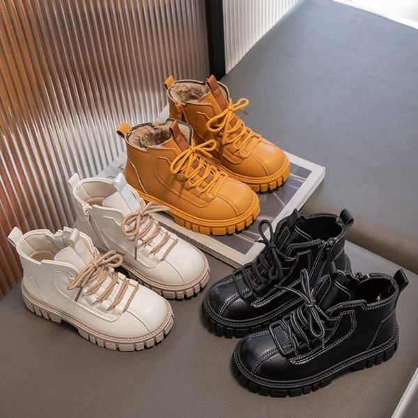 

Children's Boots Martin Boots Combat Boots Waterproof PU Leather, Non Slip Ankle Birthday Thanksgiving Christmas Best Gift Suitable for/small kids/big kids, Multi-color