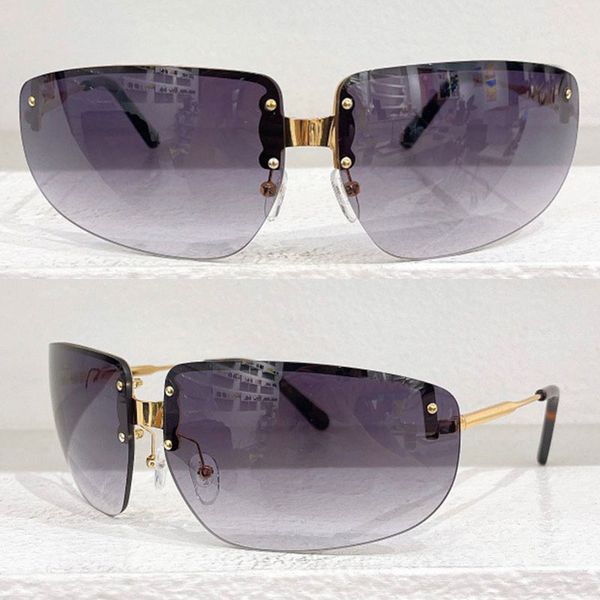 

Luxury Womens designer fitting rectangular sunglasses PR75 Womens hidden frameless design glasses UV400 protective polarizing lens outdoor leisure sunglasses