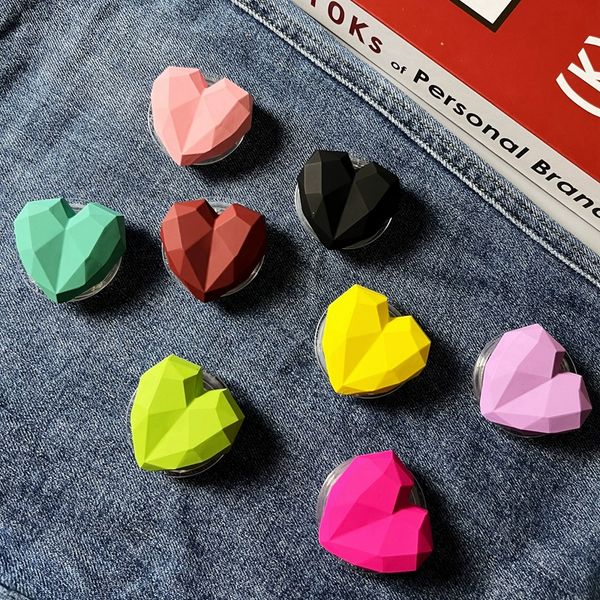 Cute 3D Love Heart Phone Socket Holder Grip Tok Bracket For 2025 iPhone Samsung Universal Accessories Folding Finger Stand Griptok