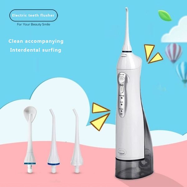Oral Irrigator USB Rechargeable Water Flosser Portable Dental Water Jet 300ML Water Tank Waterproof Teeth Cleaner Oral Irrigato