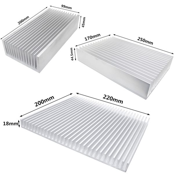 Large Aluminum Heatsink new 2025 Radiator Heat Sink Cooler for LED Electronic Chip LCD Water Cooling Heat Dissipation
