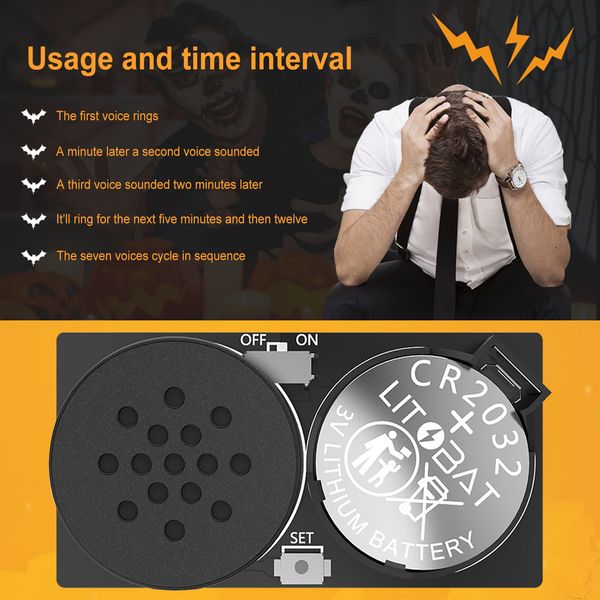 2/4pcs Noise Maker Prank with 7 Sounds Hidden Kids Adult Noise Maker for Home Office Halloween April Fool's Day Party