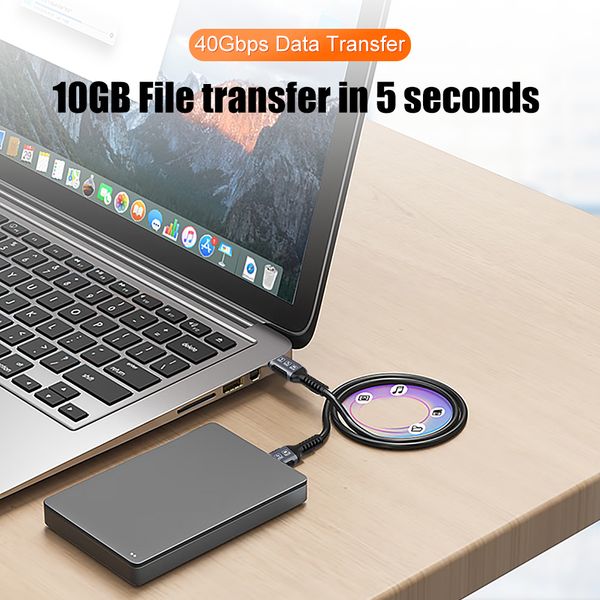100W Type C to type C Cable PD 3.0 Quick Charge 4.0 Fast Charging 5A Type C to Type C for iPhone 15 Macbook Huawei Xiaomi