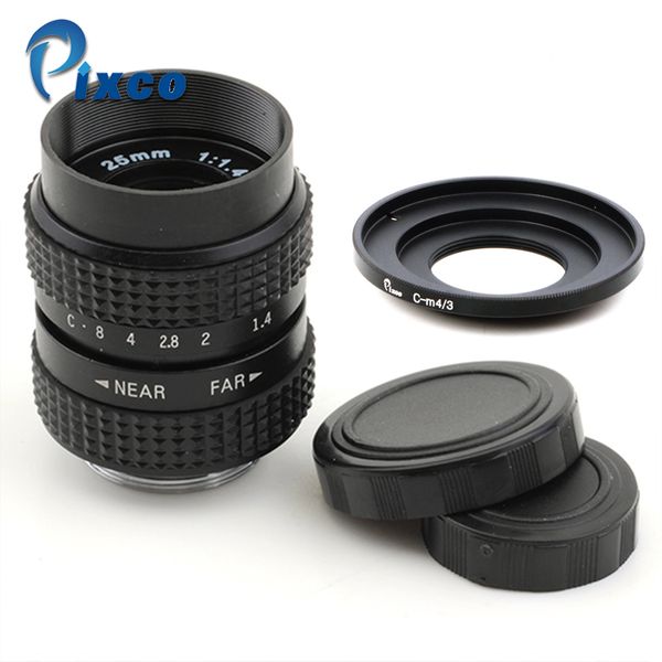 Pixco 25mm F1.4 CCTV TV lens + C Mount for Micro 4/3 m4/3 Olympus EPL5 EPM3 EPL7 OM-D EP1 EP2 EP3 EP6 EPL7 EPL6 EPL3 E-M5 E-M10