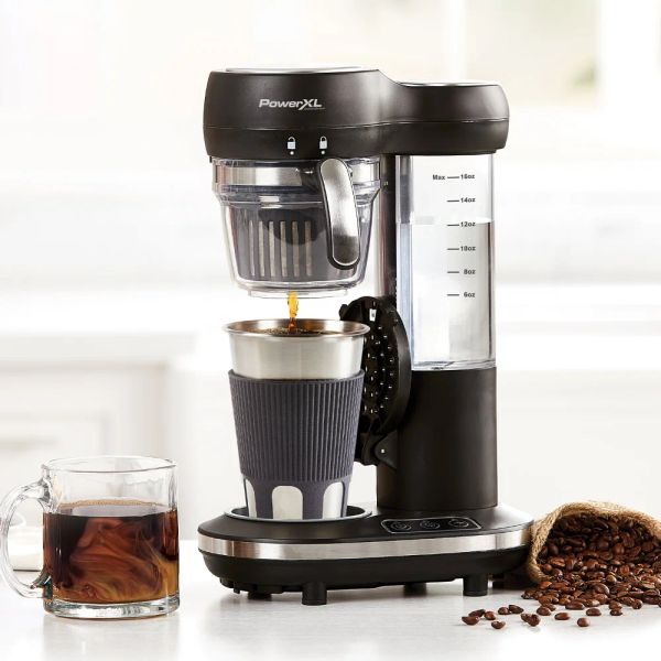 Single-Serve Coffee Machine with 16-Oz Water Reservoir LED Control Panel