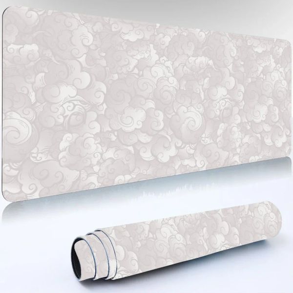 Japan Clouds Mousepad Kawaii Black Deskmat Offices Carpet Large Gaming Mousepad Laptop Computer Rubber Mouse Pad Accessories