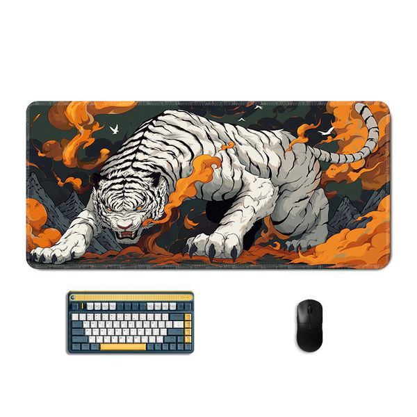 Tiger Mousepad Gamer Pc Mouse Pad Gaming Accessories Desk Mat Computer Keyboard Mats Office Anime Extended Mouse Mat