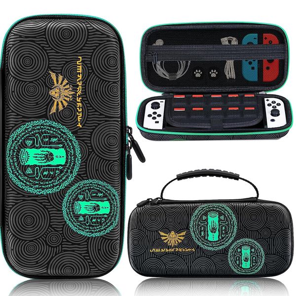 Carrying Case Compatible with Nintendo Switch/Switch OLED Portable Travel Case Hard Shell Pouch Game Bag for Switch Accessories