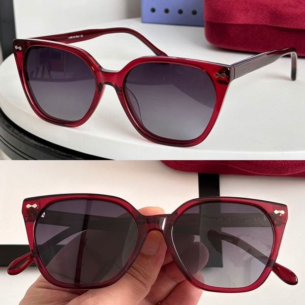 

Summer hot Ladies Burgundy Party cat eye Sunglasses 1669 Ladies Designer Outdoor Party Sunglasses UV400 Protected acetate frame design Top quality