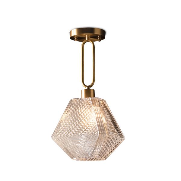 

Led Nordic Pendant Lamp Diamond Glass Lighting Fixture Kitchen Island Modern Living Room Decor Hanging Bar Hallway Gold Lights