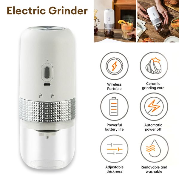 Electric Coffee Grinder Type C Usb Charge Professional Ceramic Grinding Core Coffee Beans Mill Portable Coffee Maker Accessories
