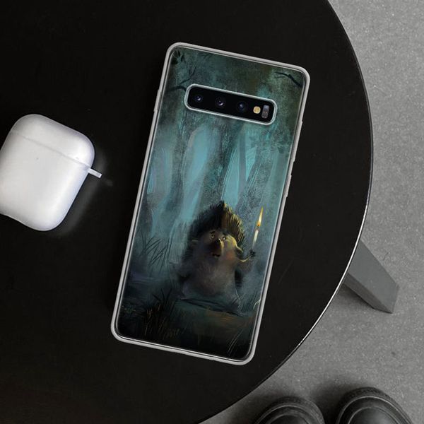 Hedgehog in the fog phone case cover for samsung galaxy s20 s21 fe s22 s23 s24 ultra s10 s10e s9 s8 plus art gift coque