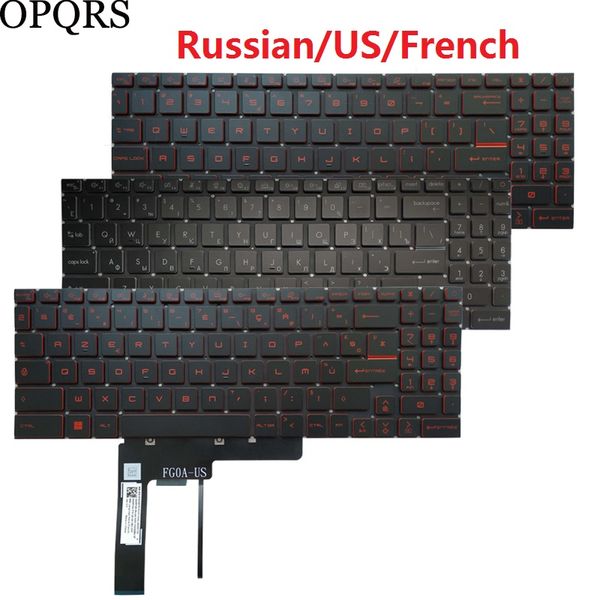 russian us spanish french laptop keyboard for msi gl66 gf66 ms1581 1582 1583 1585 gl76 gf76 ms17l1 17l2 17l3 ms17l4 ms17l5