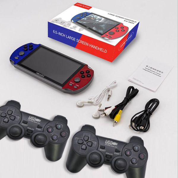 NEW X40 Mini 6.5 inch Screen Portable Handheld Game Console 8G/32GB 5000 games for mega drive/snes support video/music/tv out