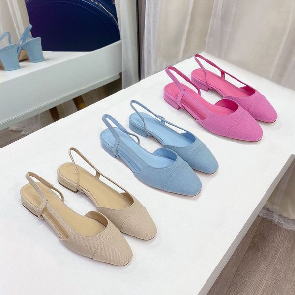 

women sandal designer SHoes Flat heel sandals party Letter splicing lady Dance Dress Suede panel Summer Classic womens shoes size 35-42 With box Leather outsole, Clear