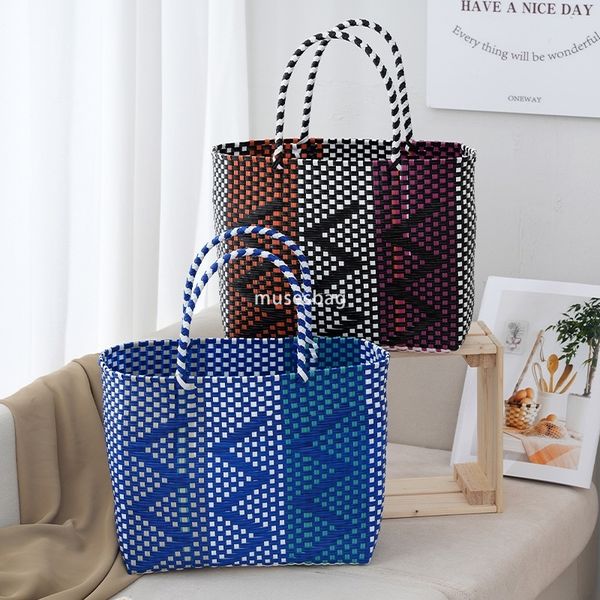

Designer Women High Quality Practical Large Capacity Fashion One Shoulder Tote Bag Shopping Basket Children God Festival Hand Gift Festival Creative Gift, Blue