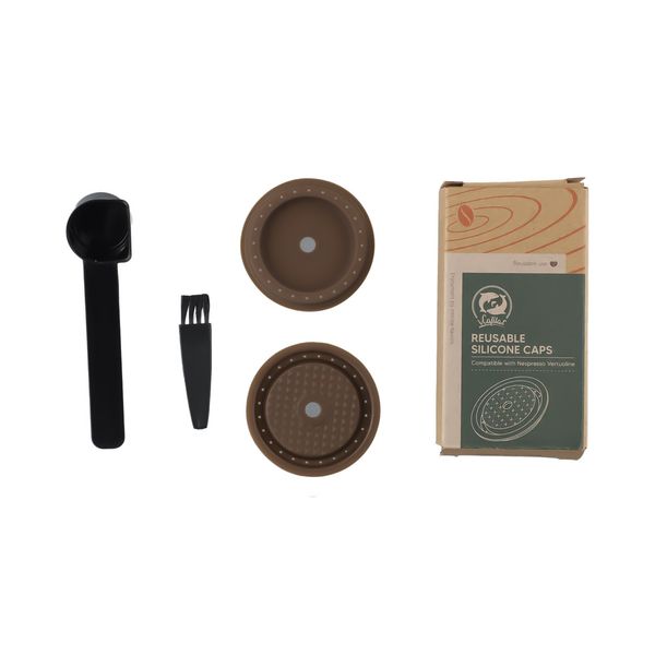 Reusable Vertuo Silicone Cap Lids Refilled Capsules For Nespresso Vertuoline Capsule Pods Coffee Making Coffee Filter Coffeeware