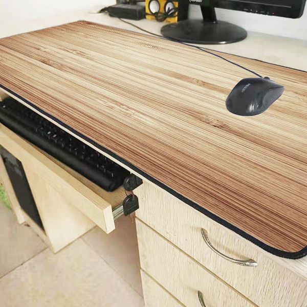 XGZ Light Color Wood Texture Large Gaming Mouse Pad Lock Edge Mouse Mat for Laptop Computer Keyboard Pad Desk Pad for Dota CSGO