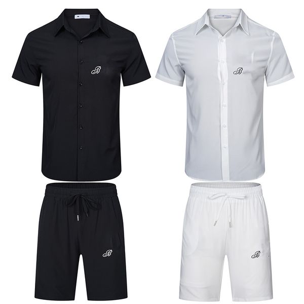 Man Shorts Tracksuits Summer Brand Short Sets Letter Print T Shirt Sweatpants Suits Man Casual Joggers Fitness 2 Pieces Sets M-3XL