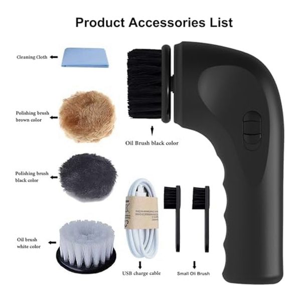 Shoe Shiners Electric Portable Cleaning Brushes Polish And Care Kits 1 Set