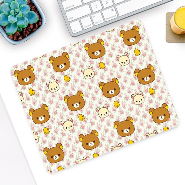 Korilakkuma Rilakkuma Mouse Pad Samll Kawaii Gaming Accessories Rubber PC Gamer Computer Keyboard Desk Mat CS GO LOL Mousepad