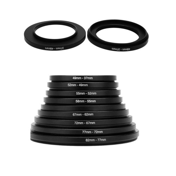 Camera Lens Filter Step Up/Down Adapter Ring Set 37-82mm 82-37mm for All DSLR Camera Lens Mount Set Kit 9pc 18pc