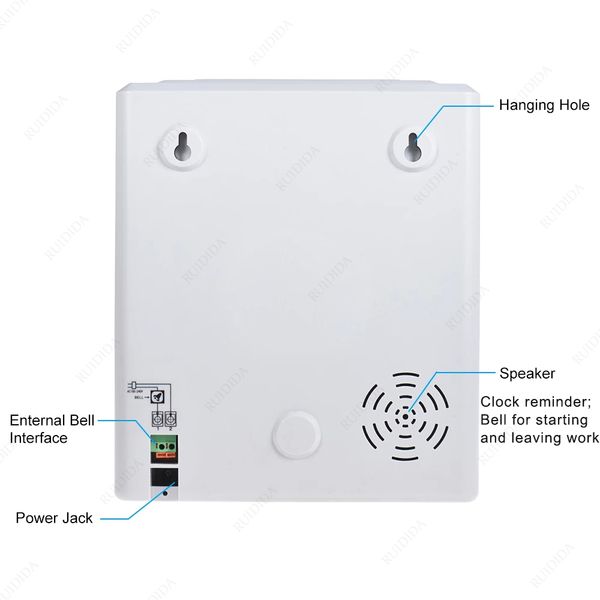 Electronic Time Clock Time Recorder LCD Time Recording Digital Attendance...