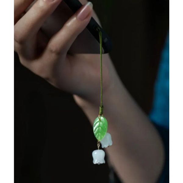 1PC Phone Charm Pendant Kawaii-Key Chain For Bag Cute Accessory Women Guitar Strap Lanyard Beaded Keychain Pendant Mobile Straps
