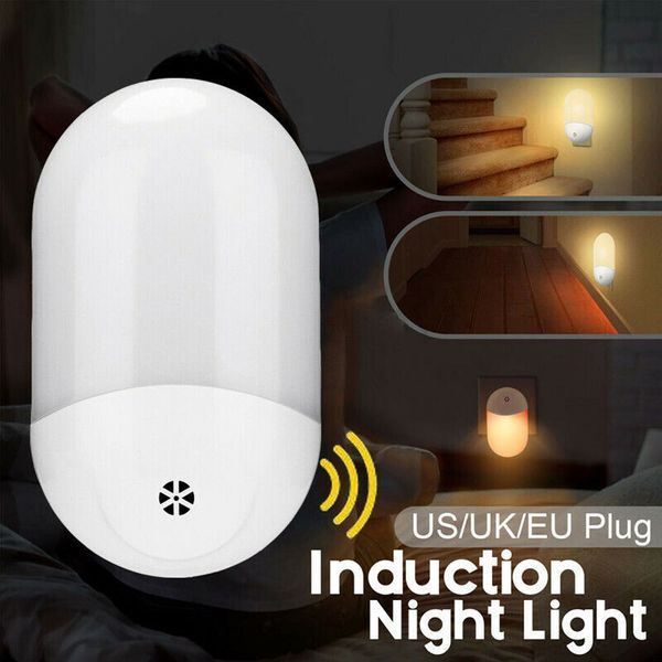 

Sensor LED Automatic Energy-Saving Night Light EU US UK Plug Dusk to Dawn Activated Wall Emergency Lamp Warm White