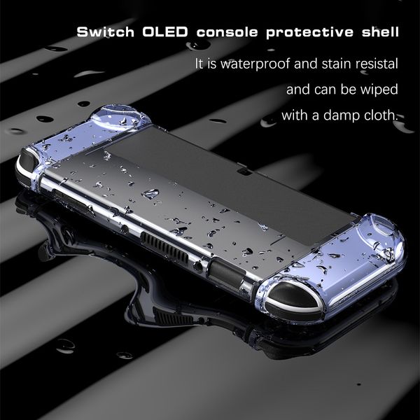 For Nintendo Switch OLED One-piece Transparent PC Protective Case Cover For Switch OLED Anti-fall Protective Accessories