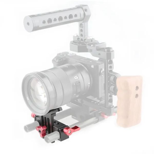 HDRIG Camera Lens Support Mount With 15mm Rod Calmp Holder Bracket Protect Lens Support For Shoulder Rig Kit