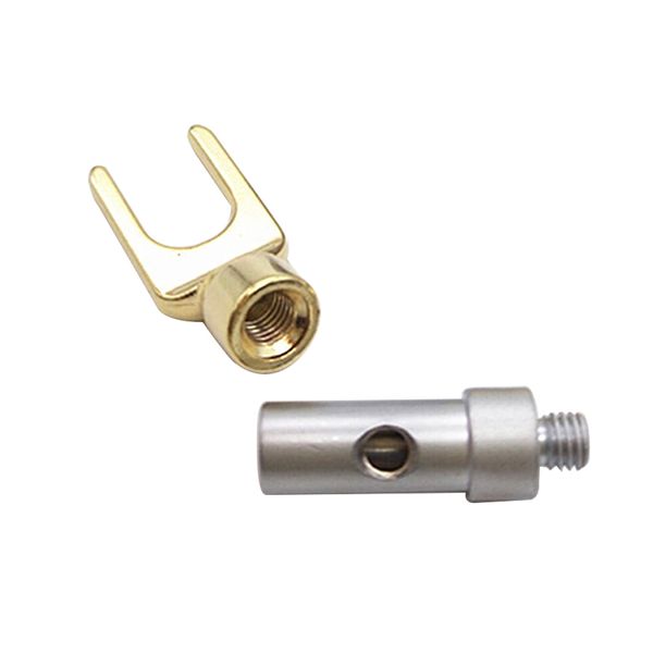 4mm Y/U Type Spade Fork Banana Plug Audio Speaker Cable Wire Connector Adapter