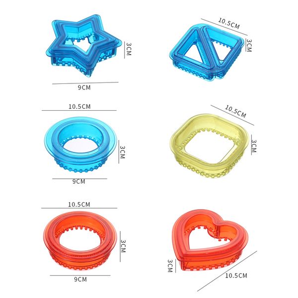 Sandwich Cutter Sealer Star Heart Shape Bread Cutter Mold Sandwich Maker Baking Cookie Tools Lunch Accessories for Kids Children
