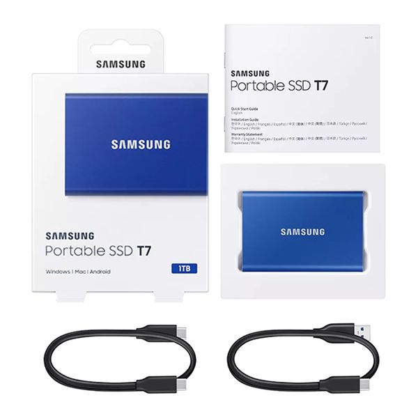Samsung T7 Portable SSD 500GB 1TB 2TB External Disk Hard Drive Solid State Disk USB 3.2 Gen 2 Compatible SSD For Laptop Desktop