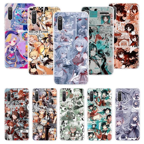 Genshin Impact Anime Phone Case Shell For Xiaomi Redmi 10 10A 12 12C 9 9A 9C 9T 10C 8 8A 7 7A 6A 6 Pro K20 K30 K40 Pattern Cover
