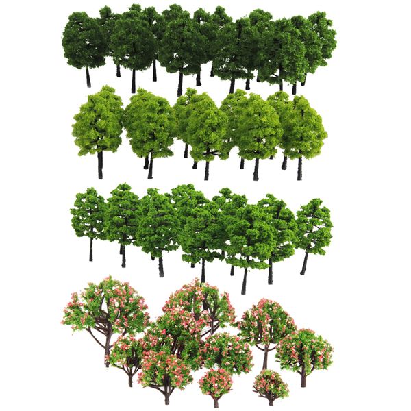 Pack of 70 Model Trees DIY Train Street Railway Scenery Landscape Accssory 1.18-3.54inch HO Z TT Scale