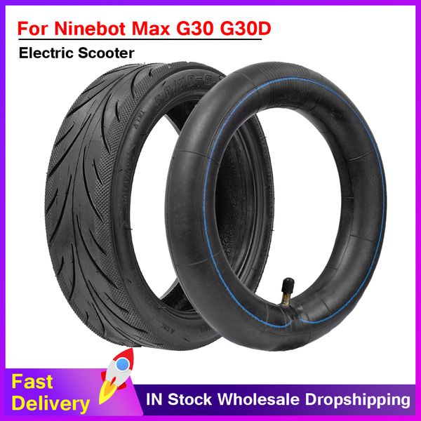 60/70-6.5 Outer Tires 10x2/2.125 Inner Tube For Segway Ninebot Max G30 Electric Scooter 10 Inch Anti-Skid Pneumatic Tyre
