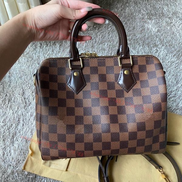 

Original Speedys 25 30 Louisvuttion Bag Designer Crossbody Luxury Bags Designers Woman Handbag Mirror Quality Shoulder Bags Sac Luxe Dhgate New, Black