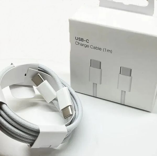 

2024 New upgrade 60W PD Type-C to C Cable for iPhone 15 MacBook Pro IPad Pro Fast Charging Cables For Samsung Xiaomi Huawei Data 1M Wire Type C Best Quality With Box